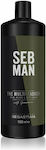 Sebastian Professional The Multi-tasker 3 In 1 Hair Beard And Body Wash Βath Wash for Men for Body & Hair 1000ml