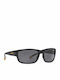 Arnette Bushwick Male Sunglasses With Black Horn-Rimmed Frame And Grey Polarized Lens AN4256 0181