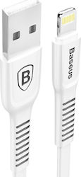 Baseus Tough Plat USB-A la Cablu Lightning Alb 1m (CALZY-B02)