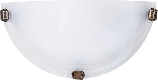 Rabalux Alabastro Classic Lamp Wall with Socket E27 White 30x17x9cm