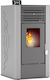 Thermogatz 12 GSP Σόμπα Pellet Αερόθερμη 12.1kW Γκρι