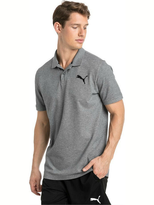 Puma Essentials Men's Short Sleeve Blouse Polo Gray