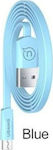 Usams SJ201 Plat USB 2.0 spre micro USB Cablu Albastru 1.2m (SJ201MIC04) 1buc