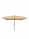 Professioneller Quadratischer Holz-Garten- und Terrassen-Sonnenschirm Beige 4x4m