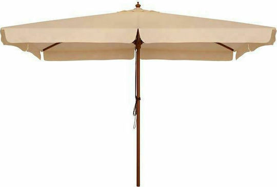 Professional Squared Wooden Waller Beige 4x4m