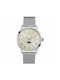 Guess Delancy Moonphase Uhr Chronograph mit Silber Metallarmband