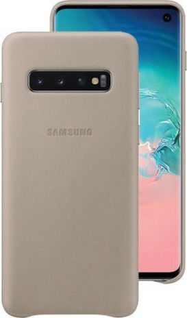 Samsung Umschlag Rückseite Leder Gray (Galaxy S10) EF-VG973LJEGWW