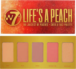 W7 Cosmetics Παλέτα με Ρουζ Life's A Peach Cheek & Face Palette 15gr W7 Cosmetics Παλέτα με Ρουζ Life's A Peach Cheek & Face Palette 15gr