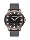 Police Kelso Watch Battery with Brown Leather Strap