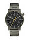 Fossil Barstow Three-hand Watch Battery with Black Metal Bracelet