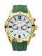 Breeze Watch Chronograph with Green Rubber Strap 110051.16