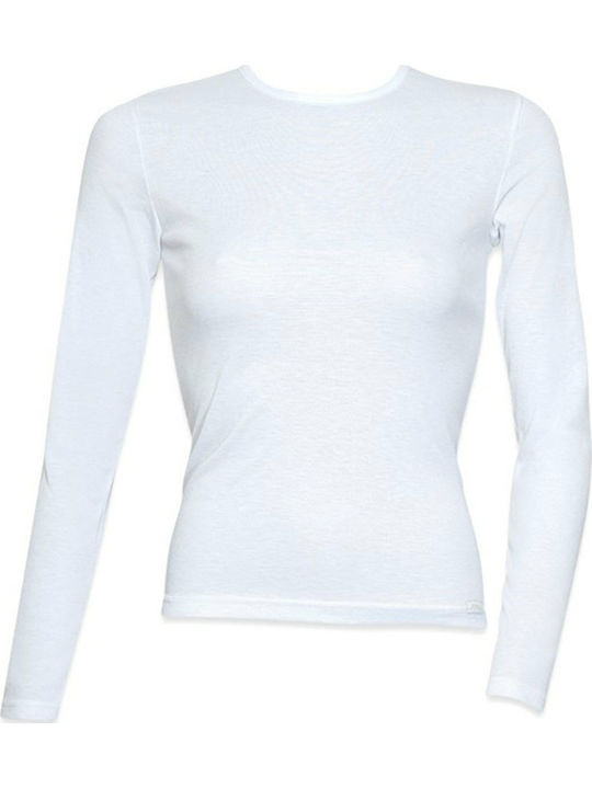 Minerva 90-91002 Γυναικεία Ισοθερμική Μακρυμάνικη Μπλούζα Λευκή