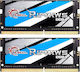 G.Skill Ripjaws 32GB DDR4 RAM με 2 Modules (2x16GB) και Ταχύτητα 2666 για Laptop