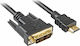 Sharkoon Кабел DVI-D мъжки - HDMI мъжки 5м Черен