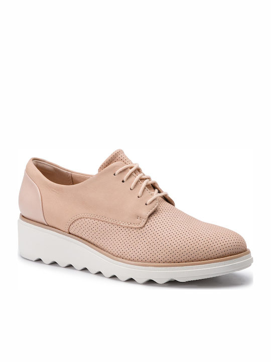 Sharon Crystal Leder Damen Oxfords in Rosa Farbe