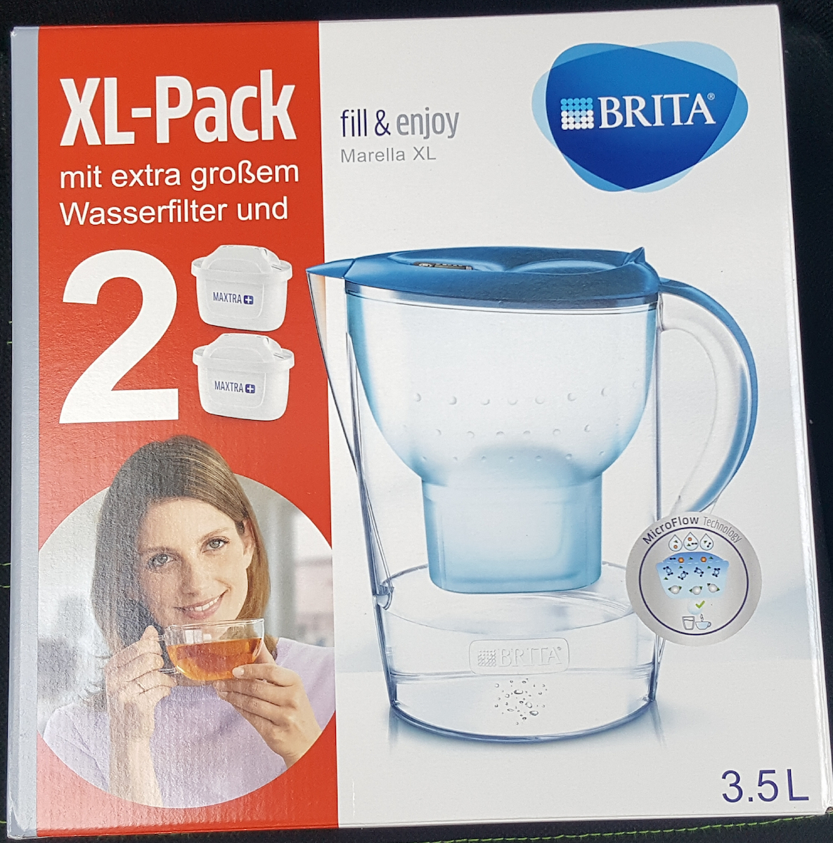 Brita Marella XL Πετρόλ Με 2 Maxtra+ 3500ml - Skroutz.gr