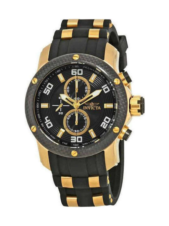 Invicta Pro Diver Herrenuhr 48mm Chronograph Batterie mit Schwarz