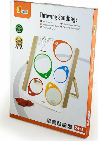 Gioco Dei Sacchetti VIGA In Legno | Lancio Delle Bustine Con Struttura Pieghevole Per Bambini 2+