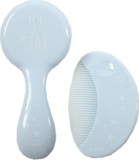 Minene Baby Brush & Comb Blue 2pcs