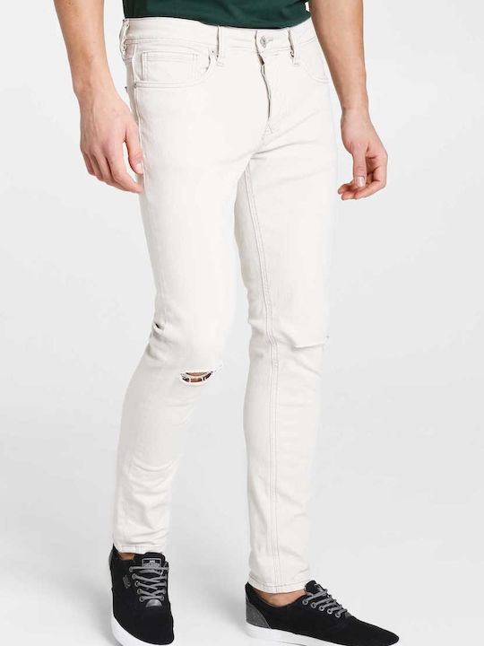 Men's Jeans Pants with Slim Fit Beige