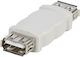 Vivanco Convertor USB-A feminin în USB-A feminin Alb 1buc 45262
