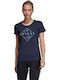 Adidas Emblem Damen Sportlich T-shirt Blau