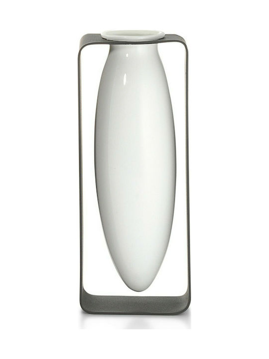 Philippi Vază Decorativă Porțelan Alb 9x7x22.6cm 1buc