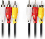 Nedis Composite male to Composite male 1.5m Cable (CVGP24300BK15)