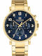 Tommy Hilfiger Daniel Ανδρικό Ρολόι 45mm Μπαταρίας με Χρυσό Μεταλλικό Μπρασελέ