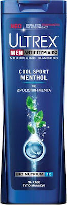 Ultrex Cool Sport Menthol Shampoos Against Dandruff for All Hair Types 360ml