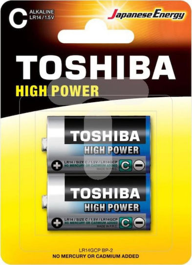 Toshiba Bp-2 Αλκαλικές Μπαταρίες C 1.5V 2τμχ