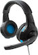 Komc G301 Over Ear Gaming Headset με σύνδεση USB Black/Blue