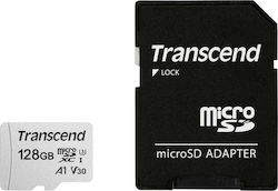 Transcend 300s microSDXC 128GB Clasa 10 U3 V30 A1 UHS-I cu adaptor
