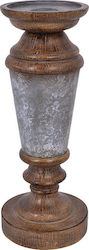 Etiquette Wooden Candle Holder