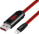 Hoco U29 LED LED USB-A zu Lightning Kabel Rot 1.2m (HC-U29-LIGHTNING-RED)