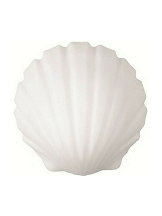 Viokef Shell Modern Wandleuchte mit Fassung E27 Weiß Breite 17cm