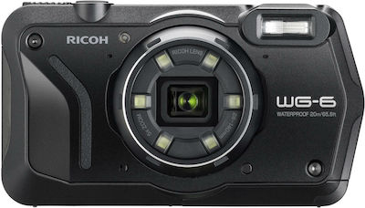 Ricoh WG-6 Compact Aparat Foto 20MP Cu Zoom Optic 5x cu Ecran 3" și Rezoluție Video 3840 x 2160 pixeli Negru