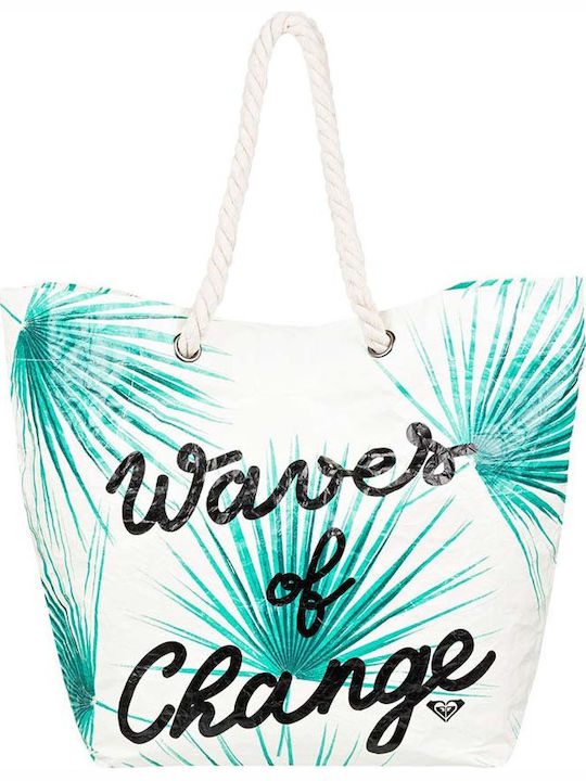 Roxy Waves Changes Fabric Beach Bag Green ERJBT03125 WBT0