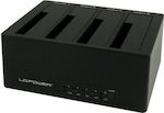 LC-Power LC-DOCK-U3-4B Docking Station pentru 4 Hard Disk-uri SATA 2.5" / 3.5" cu conectivitate USB 3.0 / eSATA (LC-DOCK-U3-4B)