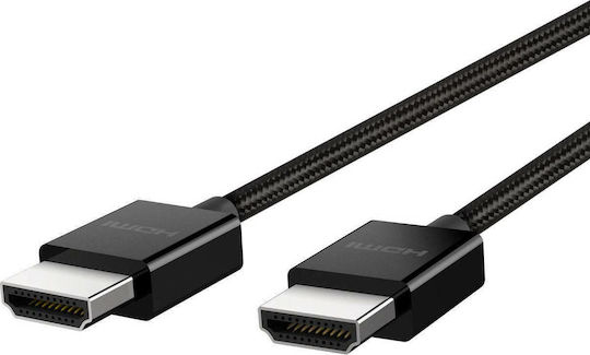 Belkin HDMI 2.1 Плетена Кабел HDMI мъжки - HDMI мъжки 1м Черен