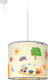 Starlight Kids Fabric Single Ceiling Light E27 Multicolour 26x22cm