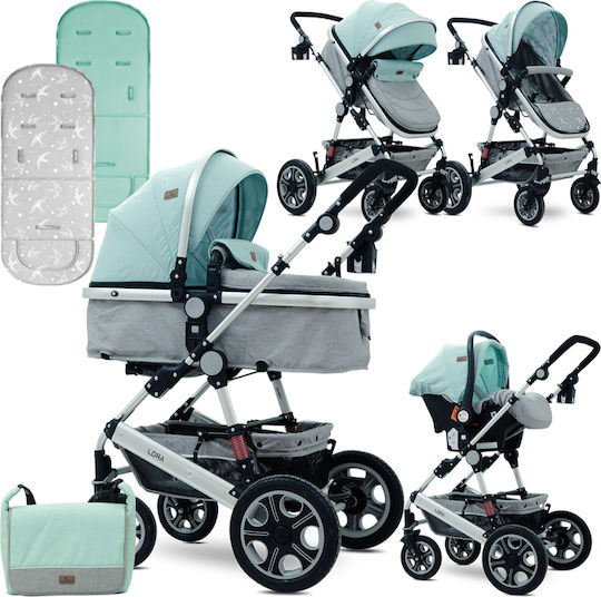 Lorelli Lora Set Verstellbar 3 in 1 Baby Kinderwagen Geeignet fr  Neugeborene Grn 15.1kg 10021281986 | Skroutz Germany