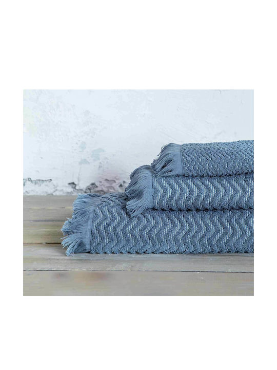 Nima Bath Towel Contour 20627 70x140cm. Blue Weight 500gr/m²