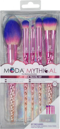 Royal & Langnickel Комплект четки за грим от синтетичен косъм Moda, 5 бр