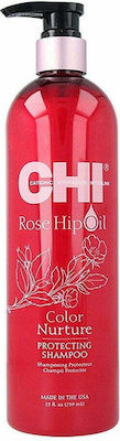 CHI Rose Hip Oil Color Nurture Shampoos Color Maintenance for Coloured Hair 739ml