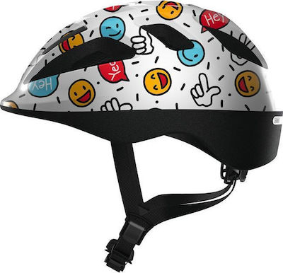 Abus Smiley 2.0 Kids' Helmet for City Bike White Smiley