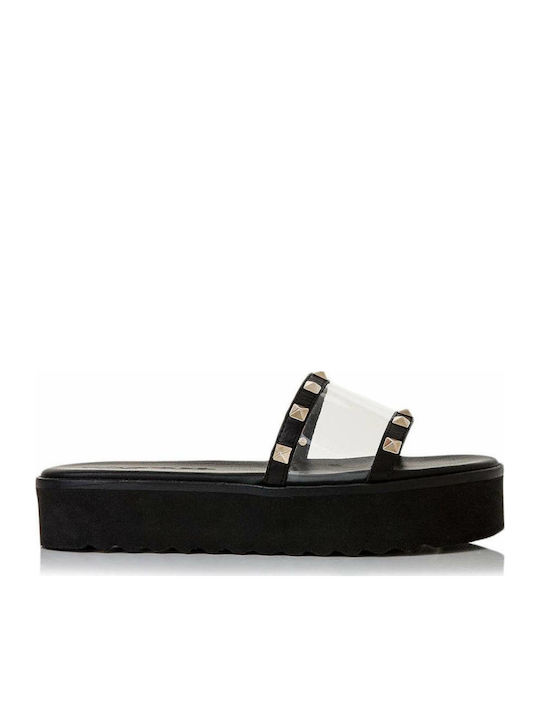 Sante Women's Flat Sandals Flatforms in Black Color