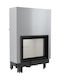 Kratki MBA PW 17 G W Wood Fireplace Insert Radiator with Straight Window 17kW Closed Expansion Tank