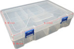 Haitronic Tool Compartment Organiser 8 Slot Transparent 22.5x15.5x6cm