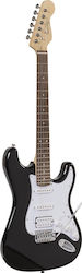 Soundsation Rider Standard H Electric Guitar with HSS Pickup Configuration Black